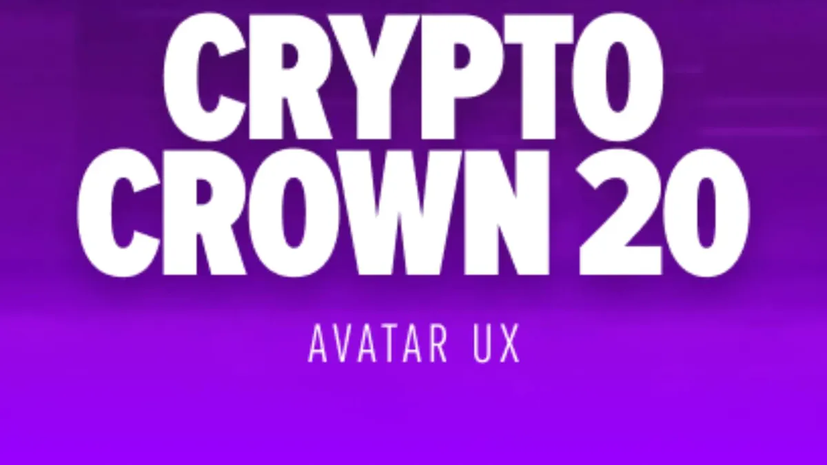 Crypto Crown 20 slot game interface na may mga neon na simbolo ng cryptocurrency at prutas.