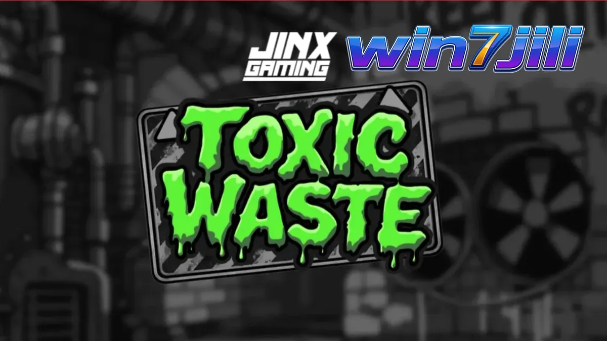 Neon-themed laboratory interface of the Toxic Waste slot machine