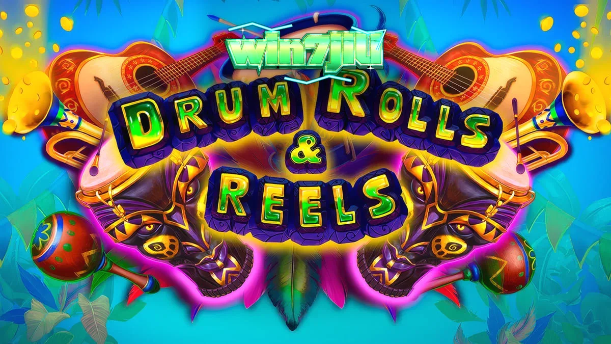 Makulay na disenyo ng Drum Rolls & Reels slot sa mobile screen